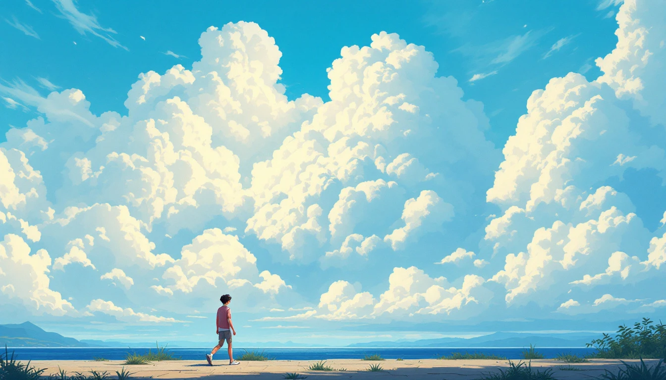 入道雲の心象風景の見本（季節感・記憶の中の夏）