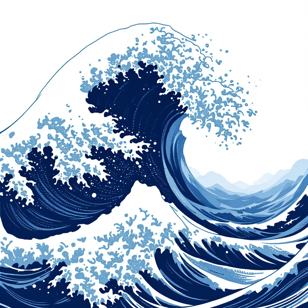 浮世絵 の雰囲気を伝える絵 1