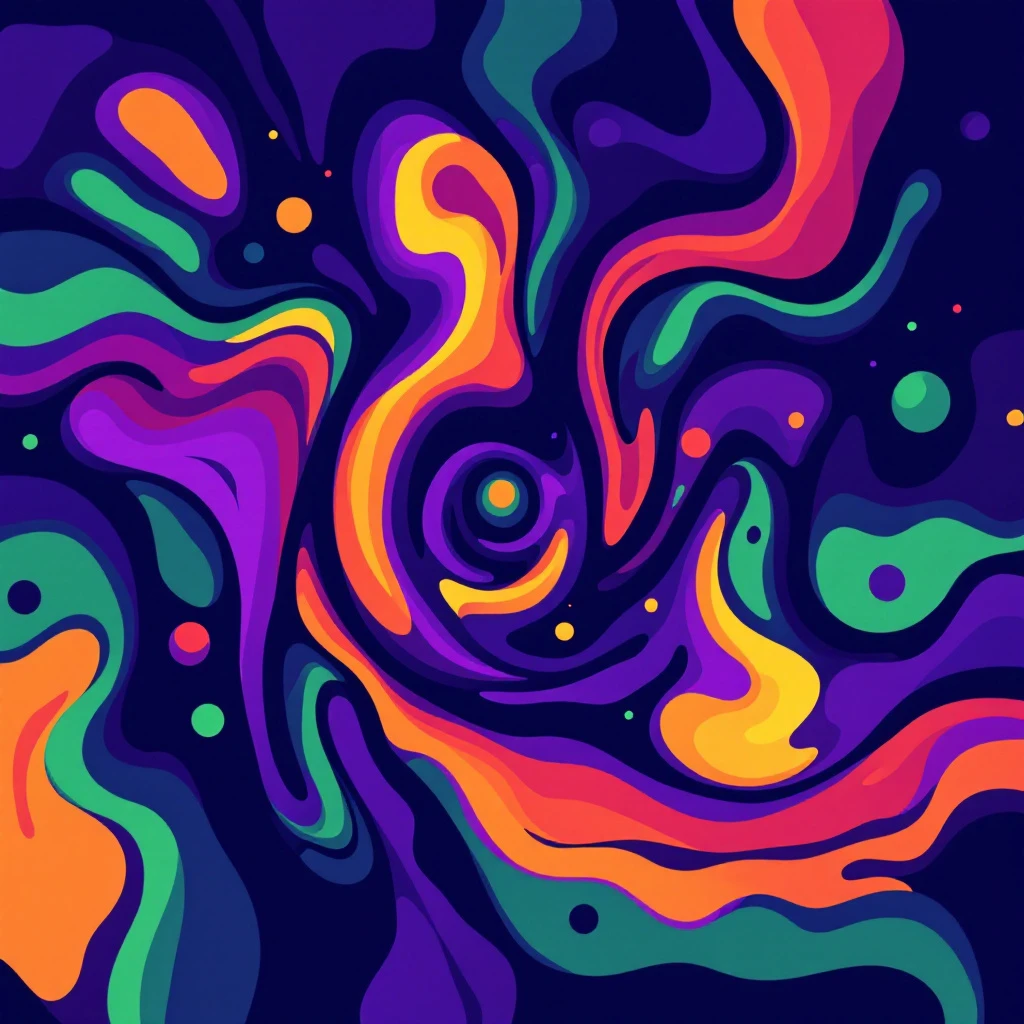 サイケデリック の雰囲気を伝える絵 1